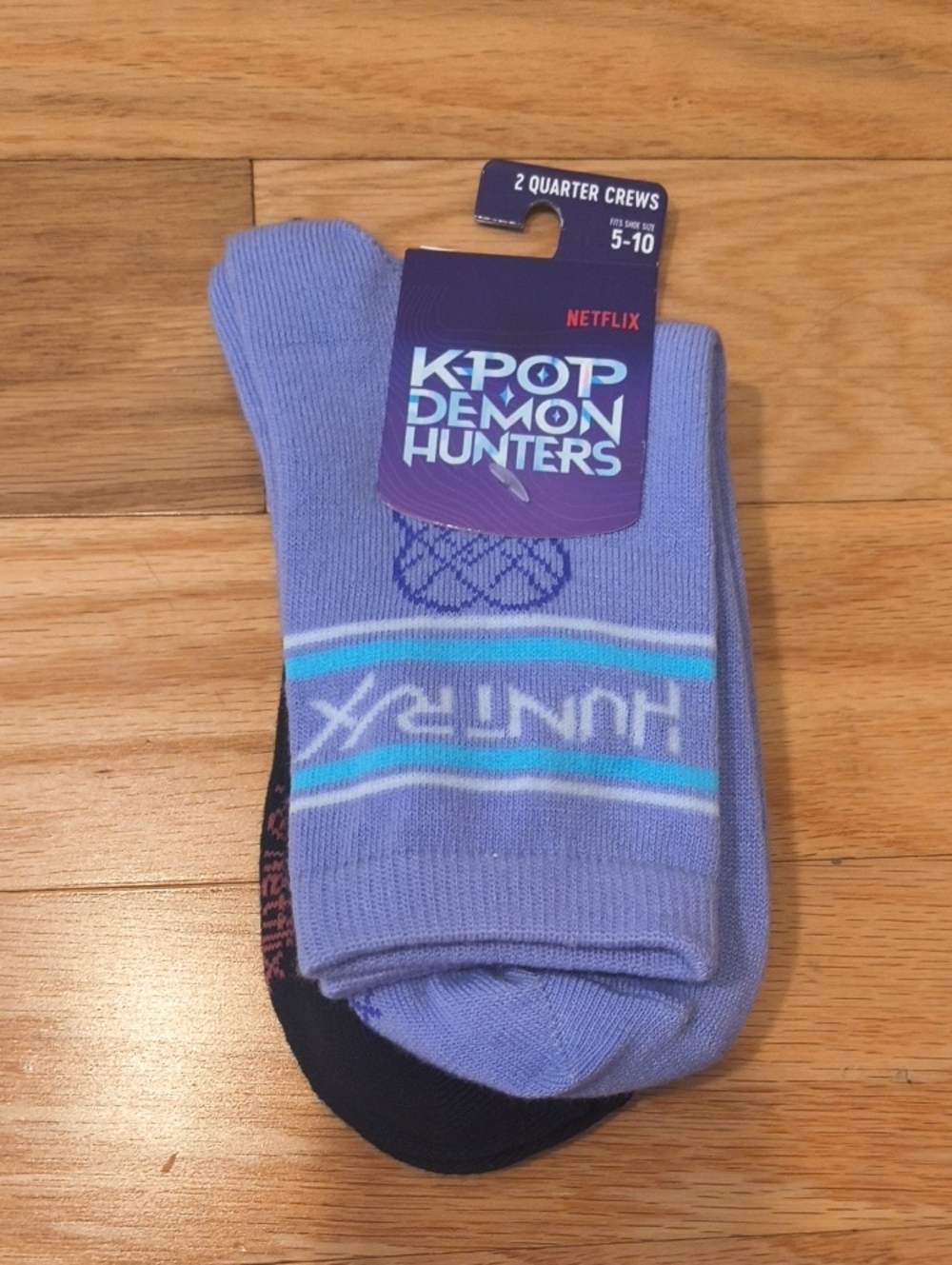 Bioworld KPOP Demon Hunters Quarter Crew Socks Size 5-10 NWT